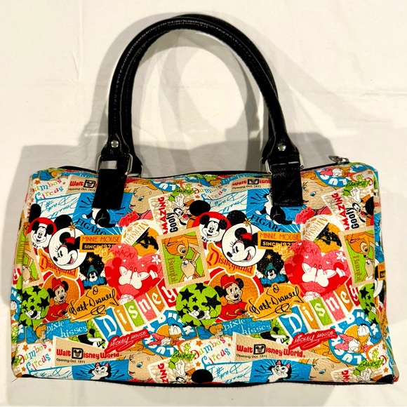 Disney Parks Handbag Classics Collage Purse Mickey Mouse and Friends Dumbo Bambi - Picture 2 of 9